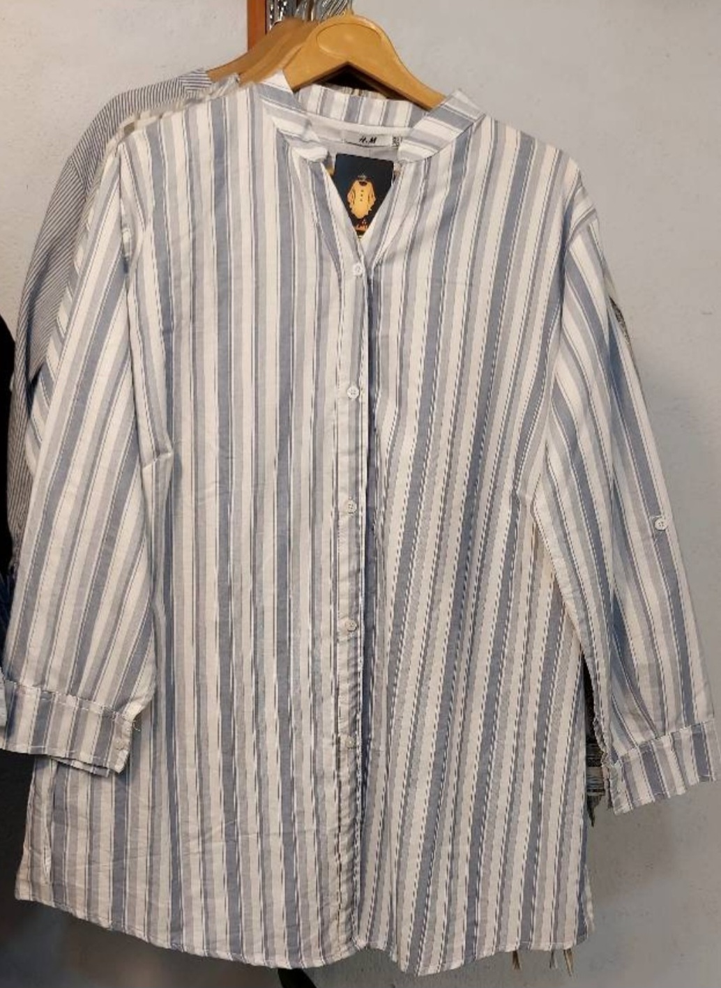 شومیز مانتویی نخی | قد ۸۰ | برند H&M | سایز بزرگ