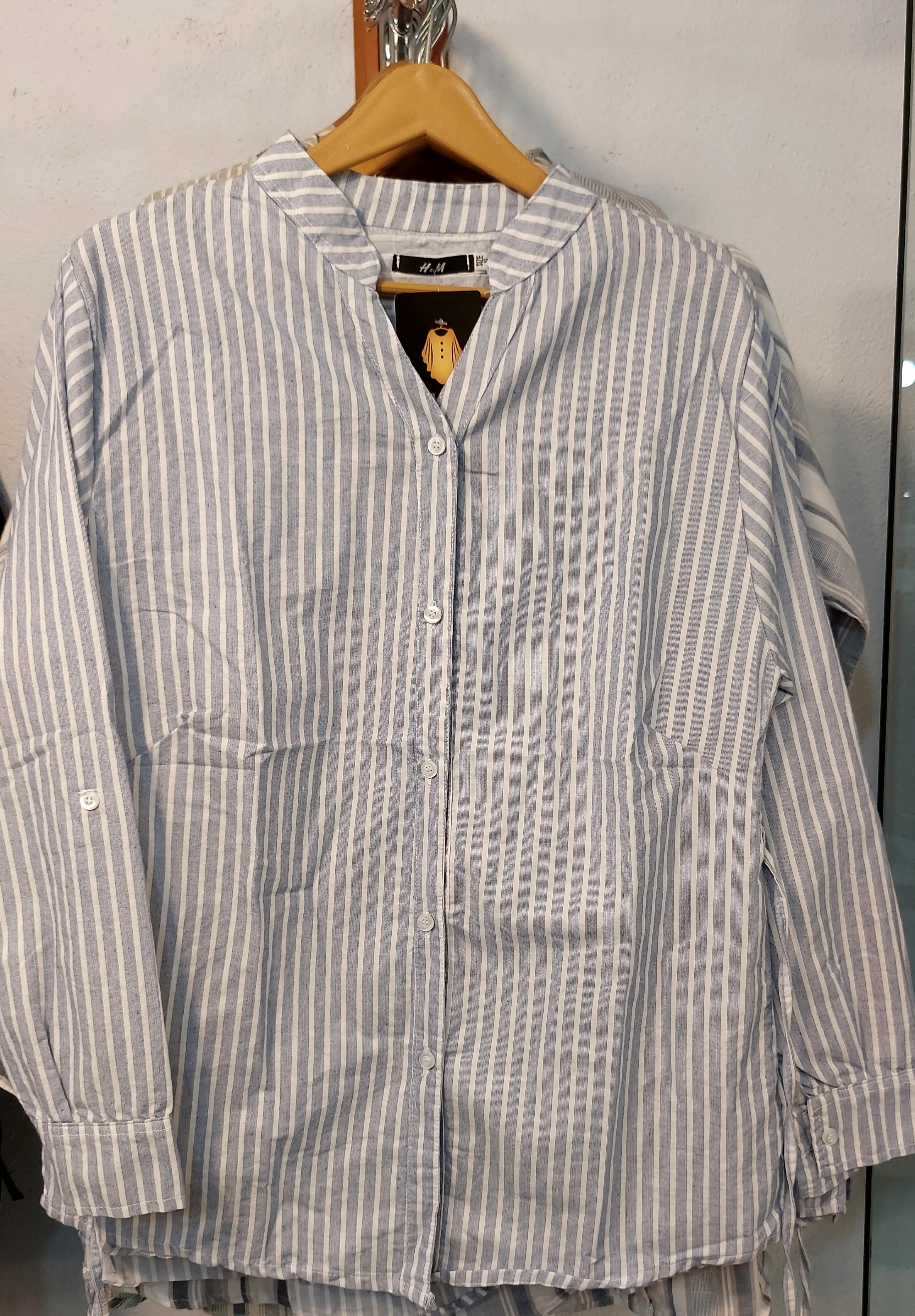 شومیز مانتویی نخی | قد ۷۲ | برند H&M