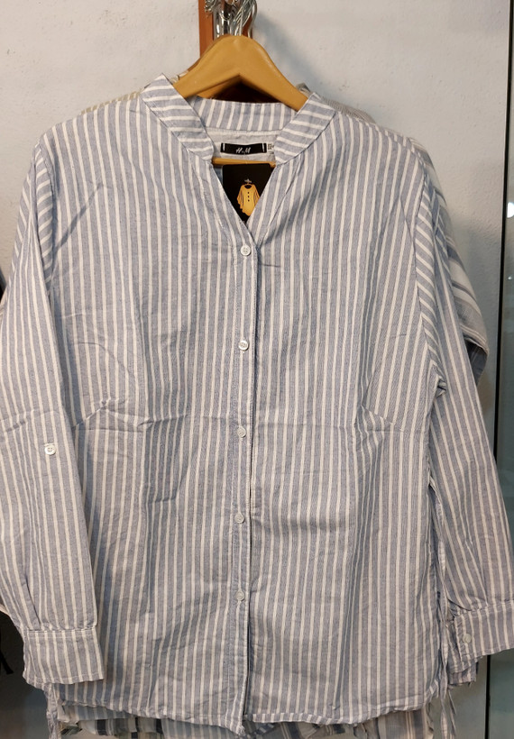 شومیز مانتویی نخی | قد ۷۲ | برند H&M