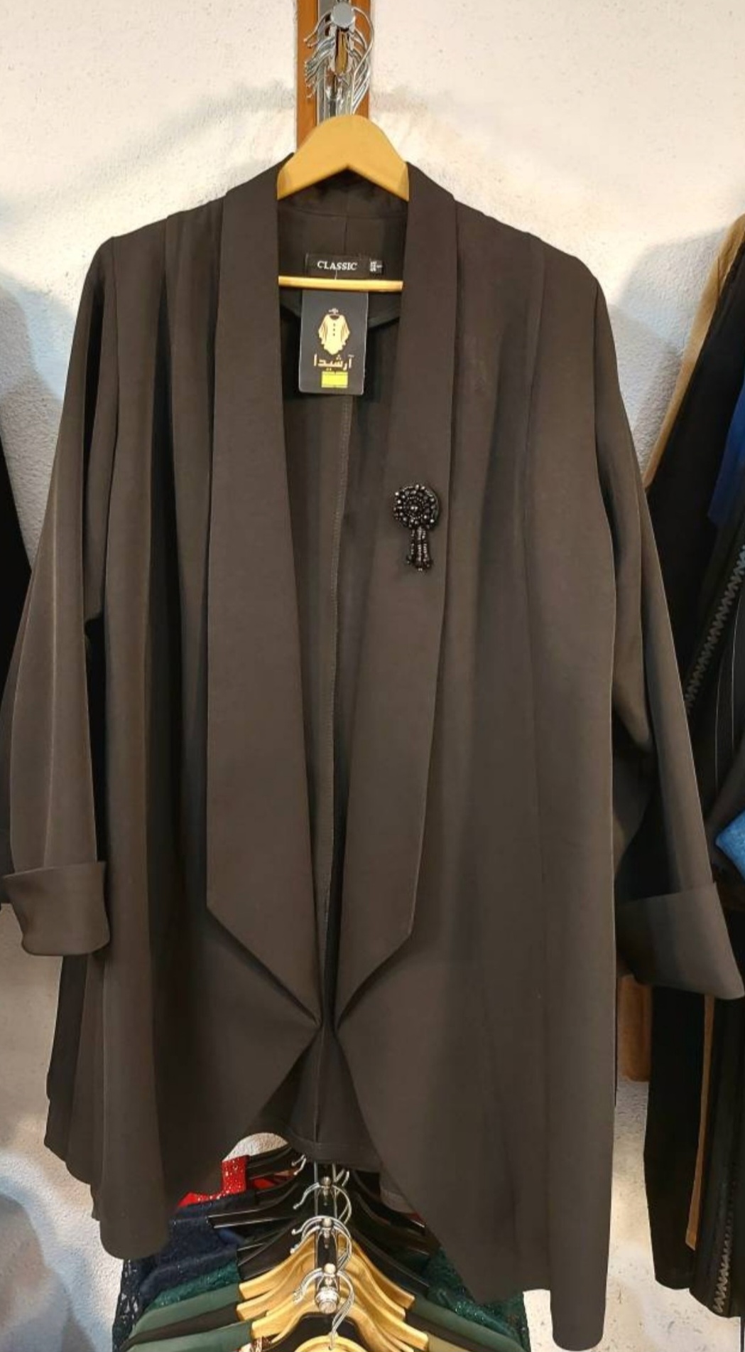 مانتو کتی مشکی یقه طبری